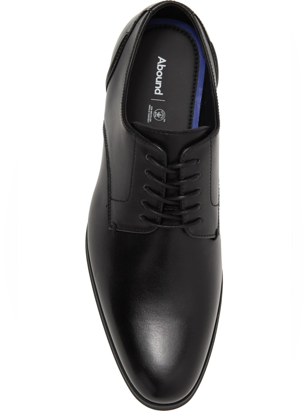 NWT Nordstrom Abound Cameron Plain Toe Derby Dress Shoe Black Men's Size 9 - Picture 5 of 8